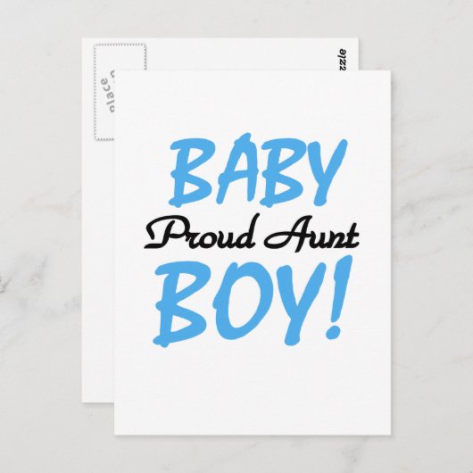Trotse Tante Baby Jongen Tshirts en Geschenken Briefkaart (Voorkant / Achterkant)