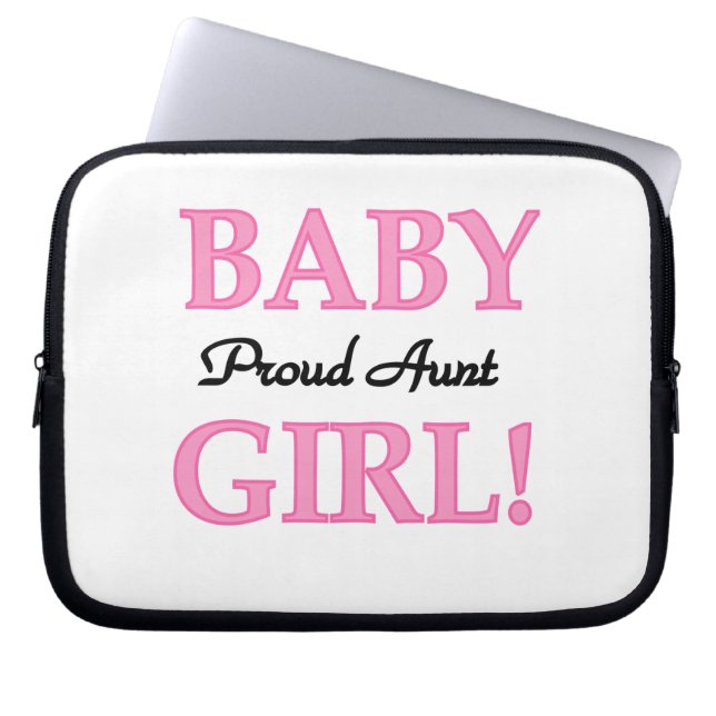 Trotse Tante Baby Meisje T-shirts en geschenken Laptop Sleeve (Voorkant)