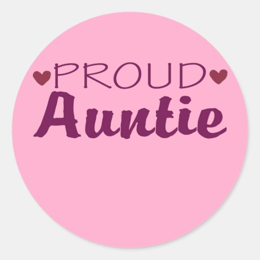 Trotse tante schattige hart stickers (Voorkant)