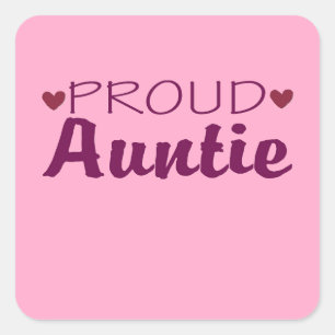 Trotse tante schattige hart stickers
