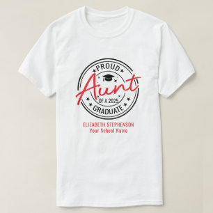Trotse tante van de afstuderen familie matching t-shirt