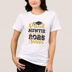 Trotse tante van de klas van 2025 Afstuderen Tri-Blend Shirt
