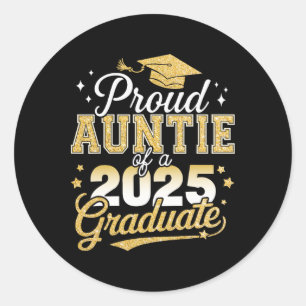 Trotse tante van een CL van 2025 Afstuderen Senior Ronde Sticker