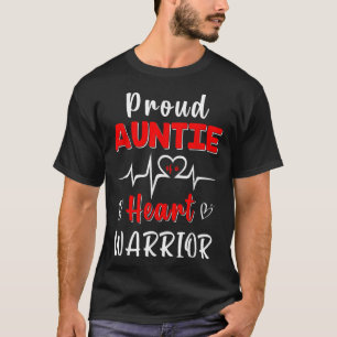 Trotse tante van een Heart Warrior CHD Awareness-e T-shirt