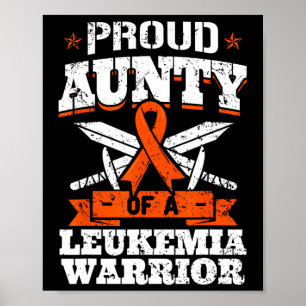 Trotse Tante van een Leukemie Warrior Tia Awarenes Poster