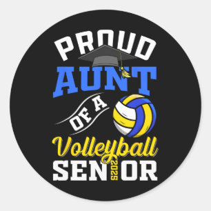 Trotse tante van een volleyll senior CL van 2025 a Ronde Sticker