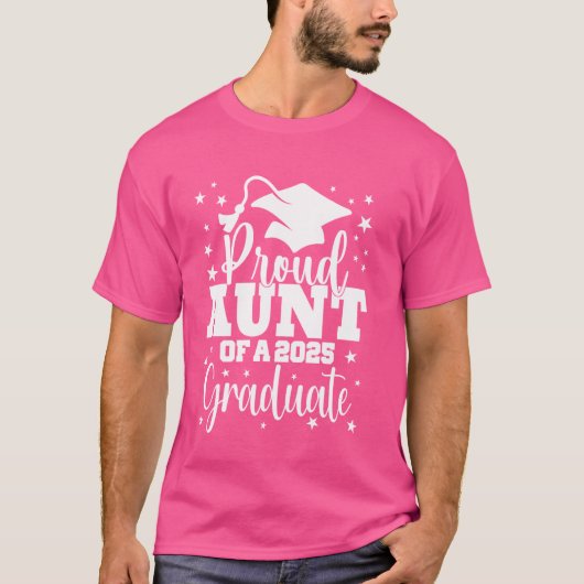 Trotse Tante Van Klasse Van 2025 Afstuderen Senior T-shirt (Voorkant)