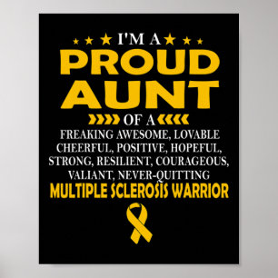 Trotse tante van multiple sclerose krijger T Poster