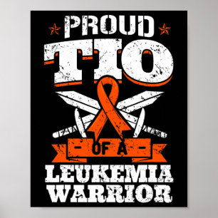 Trotse tip van een leukemie krijger oom bewustzijn poster