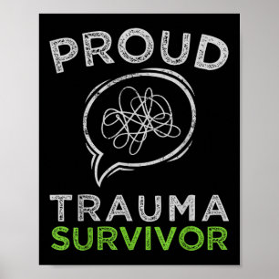 Trotse Trauma Survivor Trauma Therapie Geestelijke Poster