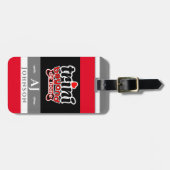 Trotse Trini Beyond De Bone Slang met vlag Bagagelabel (Voorkant horizontaal)