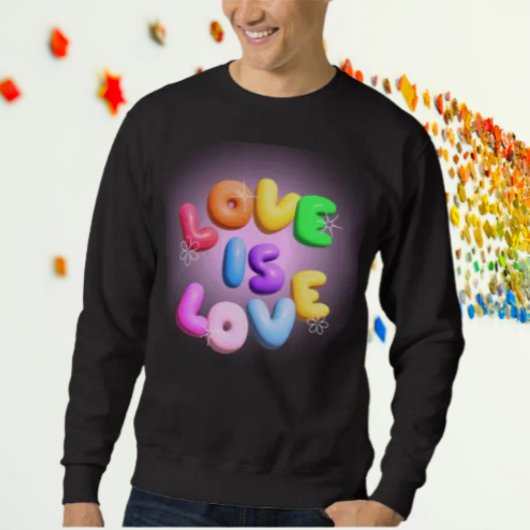 Trotse troost: liefde is liefde 3D Rainbow Sweatsh Trui