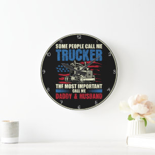 Trotse trucker, papa, man grote klok