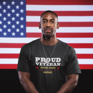 Trotse U.S. Marines Veteraan Militaire Trots Tri-Blend Shirt