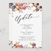 Trotse Uitgestelde Trouwdag Updatekaart Bloem Moti Kaart (Voorkant / Achterkant)