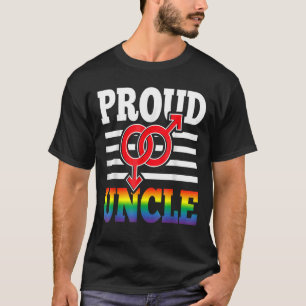 Trotse Uncle Gay Pride Maand LGBTQ Regenboog Vlag T-shirt