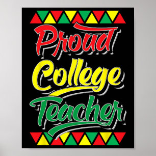 Trotse universiteitsdocent Black History Month Afr Poster