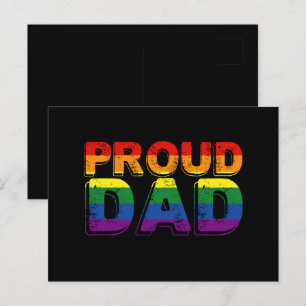 Trotse Vader LGBT Ouder Gay Pride Vader Briefkaart
