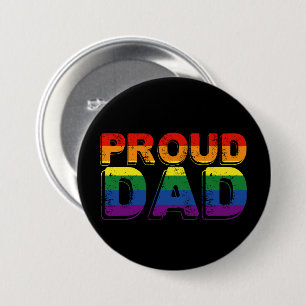 Trotse Vader LGBT Ouder Gay Pride Vader Ronde Button 7,6 Cm