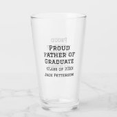 Trotse vader van afstuderen klasse van 20XX voeg n Glas (Achterkant)
