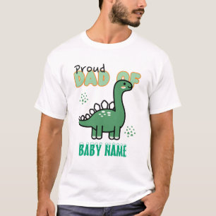 Trotse vader van de naam van je jongen of meisje t-shirt