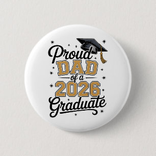 Trotse Vader Van Een Afgestudeerde In 2026 Gouden Ronde Button 5,7 Cm