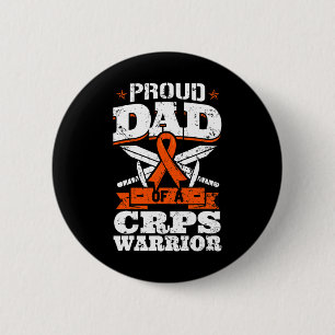 Trotse vader van een CRPS Warrior RSD Awareness Ri Ronde Button 5,7 Cm
