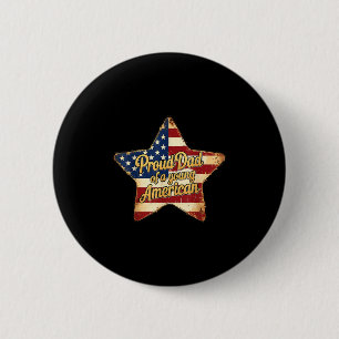 Trotse vader van een jonge Amerikaanse patriottisc Ronde Button 5,7 Cm