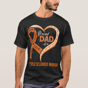Trotse vader van een multiple sclerose krijger t-shirt