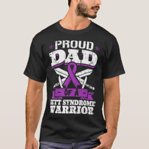 Trotse vader van een Rett syndroom krijger RTT bew T-shirt