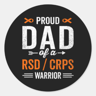 Trotse vader van een RSD CRPS Warrior Survivor Awa Ronde Sticker