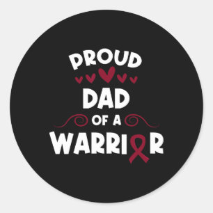 Trotse vader van een sikkelcelstrijder sikkelcel w ronde sticker