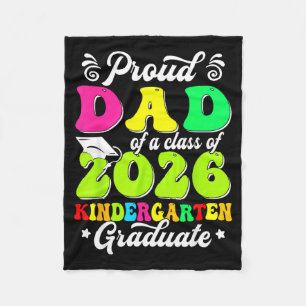 Trotse vader van eindexamenklas 2026 senior gezin fleece deken