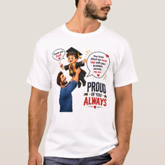 Trotse vader viert de academische afstuderen van z t-shirt