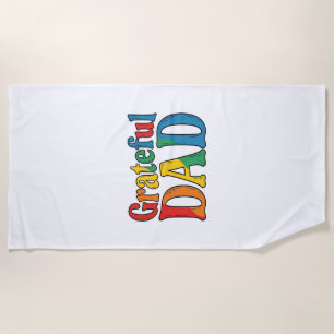 Trotse Vader Vintage Regenboog Typografie Shirt_1 Strandlaken
