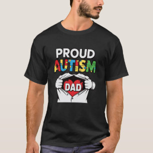 Trotse Vader Zoon Dochter Autistische Kinderen Aut T-shirt
