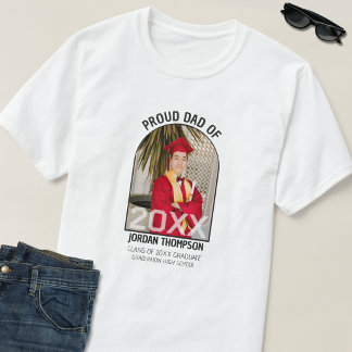 Trotse Vader Zwart & Wit Boog Foto 2026 Afstuderen T-shirt