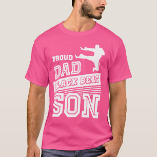 Trotse vader zwarte band zoon karate vader grappig t-shirt