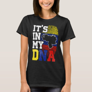 Trotse Venezolaanse vingerafdruk Caracas Pride DNA T-shirt