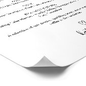 Trotse Verliefde Bruiloft Bar Menu Bord Poster (Hoek)