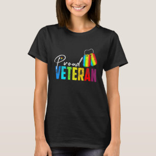 Trotse Veteraan Trans Militaire LGBTQ Regenboog Ga T-shirt