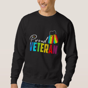 Trotse Veteraan Trans Militaire LGBTQ Regenboog Ga Trui