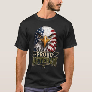 Trotse Veteranen Adelaar – Amerikaanse Vlag Gedenk T-shirt