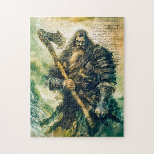Trotse Viking-krijger in harnas Legpuzzel