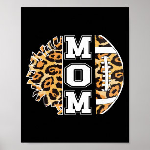 Trotse voetbal- en cheerleadingmoeder cheer mama poster