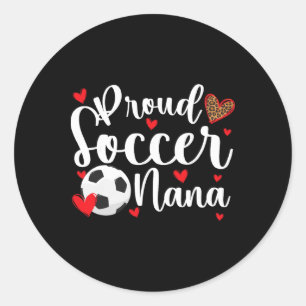 Trotse Voetbal Oma Van Een Voetballer Oma  Ronde Sticker