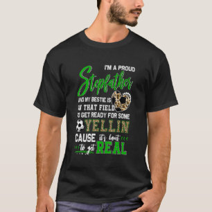 Trotse Voetbal Stiefvader Voetbal Familie Matching T-shirt
