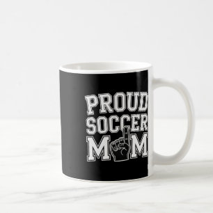 Trotse Voetbalmoeder Opgewekte Fan Ondersteuning V Koffiemok