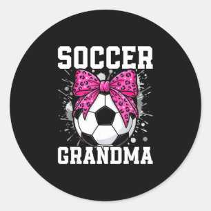 Trotse voetbaloma voetbal liefhebber moederdag ronde sticker