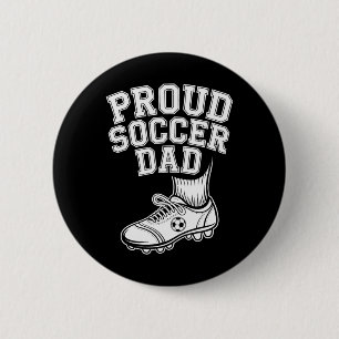 Trotse Voetbalvader Opgewekte Fan Voor Vaders _2 Ronde Button 5,7 Cm